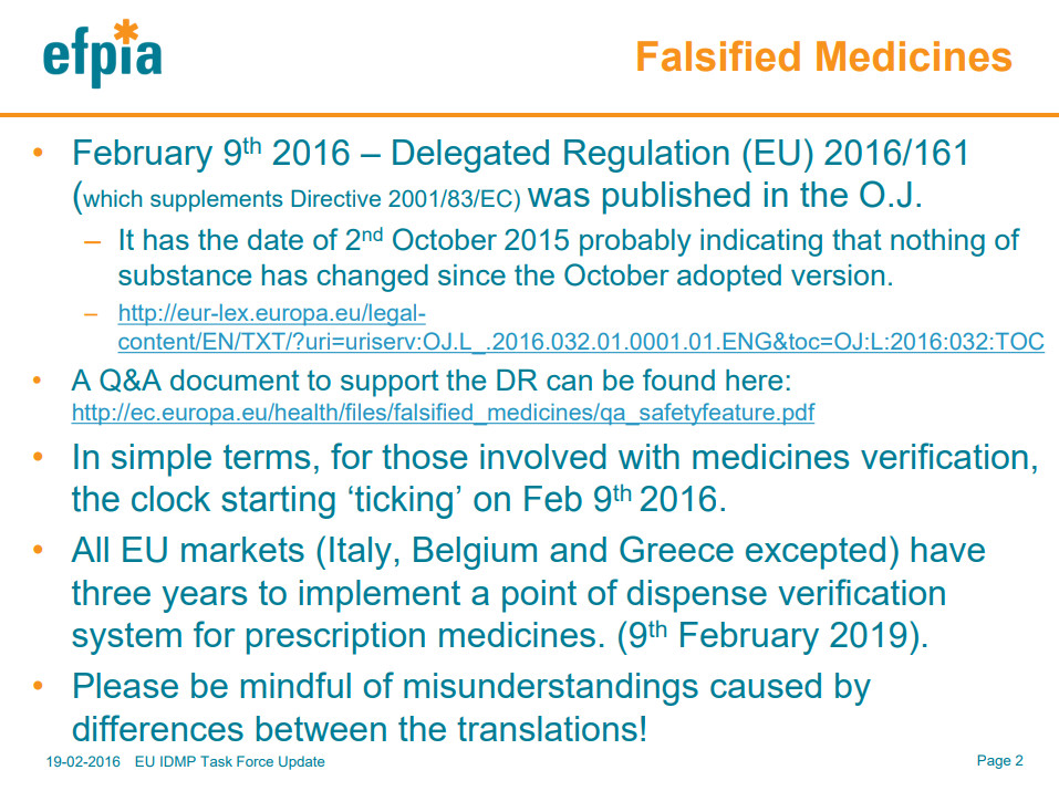 falsified medicines and the